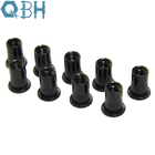 QBH Carbon Steel Black Rivet Nuts with Flat Head Knurled Body