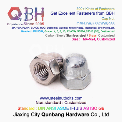 QBH Cold Forging CL 4/6/8/10/12 Carbon Stainless Steel AIO Domed Cover Cap Acorn Locked Nut Auto Car Fasteners