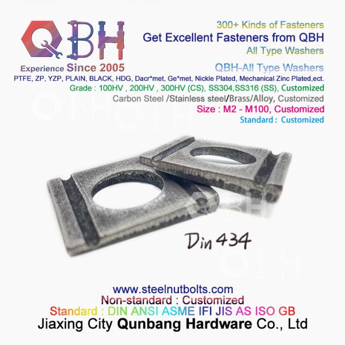 Chandelle de ressort de QBH DIN127 F959 DIN434 DIN436 NFE25-511 fondant les rondelles de freinage dentelées de double de pli serrure d'individu 6