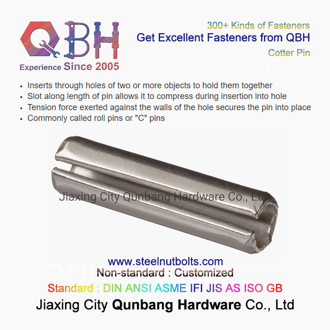 QBH a adapté des C-goupilles aux besoins du client Cotter Pin de l'acier inoxydable SS034 SS316 0